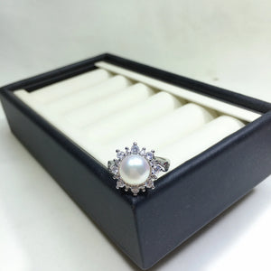 Freshwater Pearl Ring 925 Sterling Silver Women Jewelry