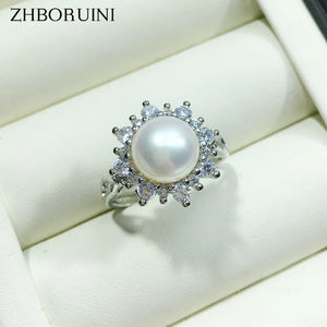 Freshwater Pearl Ring 925 Sterling Silver Women Jewelry