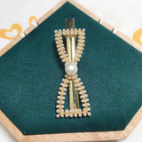 Natural Pearl Bow Hair Clips Headband