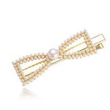 Natural Pearl Bow Hair Clips Headband