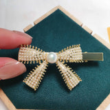 Freshwater Pearl Hair Clips Bow Hairpin Headband