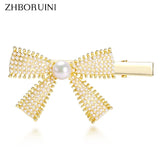 Freshwater Pearl Hair Clips Bow Hairpin Headband