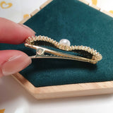 Natural Pearl Hair Clips Women Girls Side Bangs Clip Outdoor Hairpin Headband