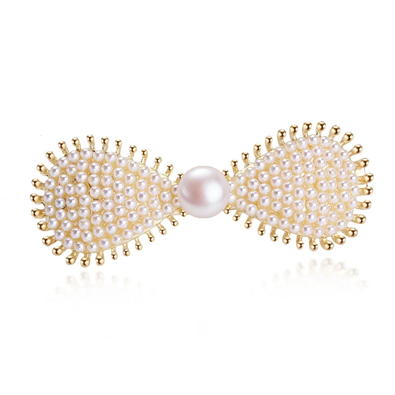 Natural Pearl Hair Clips Women Girls Side Bangs Clip Outdoor Hairpin Headband