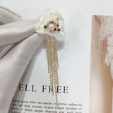 Natural Freshwater Pearl Brooch Lux Shell Tassels Pins Corsage
