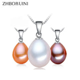 Drop Shape 925 Silver Natural Freshwater Pearl Pendant
