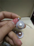 Freshwater Pearl Zircon Pendant 925 Sterling Silver Jewelry For Women