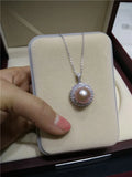 Freshwater Pearl Zircon Pendant 925 Sterling Silver Jewelry For Women