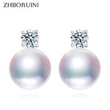 Silver Freshwater Pearl Princess Style Earrings Wedding Jewelry