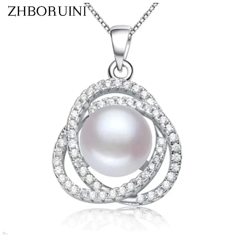 High Natural Pearl Pendant 925 Sterling Silver Pearl Jewelry
