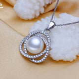 High Natural Pearl Pendant 925 Sterling Silver Pearl Jewelry