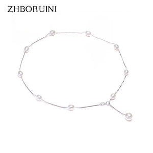 925 Silver Pearl Choker Necklace
