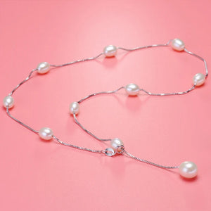 925 Silver Pearl Choker Necklace