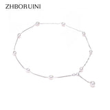 925 Silver Pearl Choker Necklace