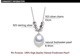 Freshwater Pearl Drop Pendant 925 Sterling Silver Choker Necklace