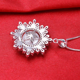 Freshwater Pearl Snowflake Pendant 925 Sterling Silver Jewelry