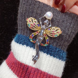 Freshwater Pearl Angel Brooch Non Fading Italian Technology