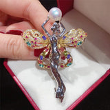 Freshwater Pearl Angel Brooch Non Fading Italian Technology