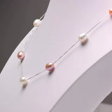 925 Silver Pearl Choker Pendant Freshwater Pearl Necklace