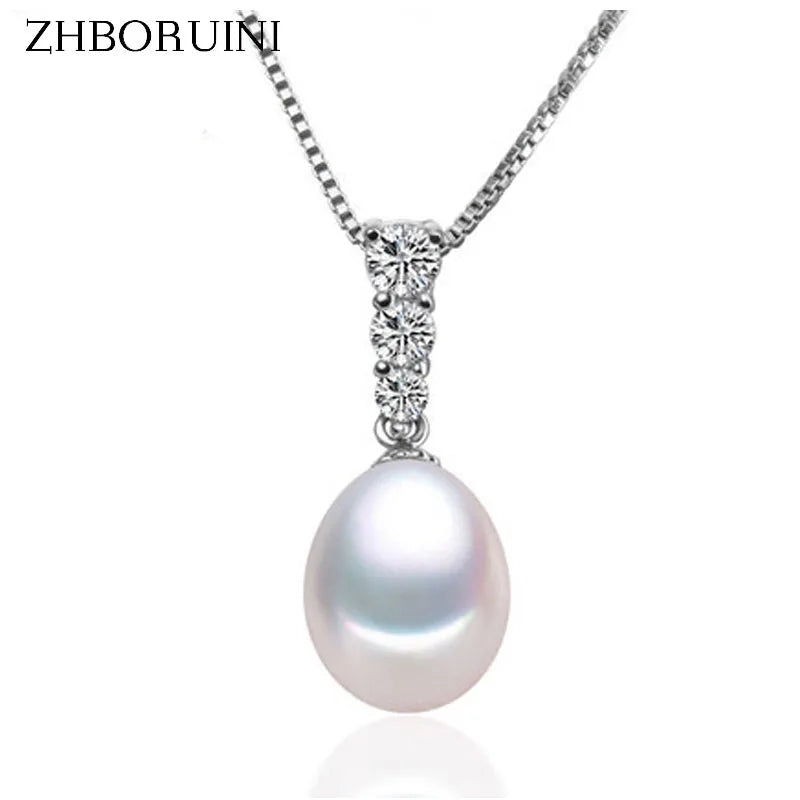 High Pearl Jewelry AAAA Freshwater Pearl Pendant 925 Silver Women Gift