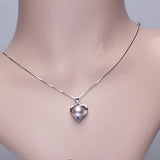 Natural Freshwater Pearl Heart Pendant 925 Silver Jewelry Women Gift