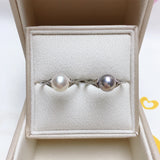 Real Pearl Ring 925 Silver Engagement Jewelry Gift