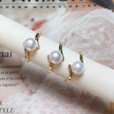 Real Natural Pearl Ring Ins Personality 14K Gild Engagement