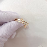 Real Freshwater Pearl Ring 18K Plating Women Jewelry Multilayer
