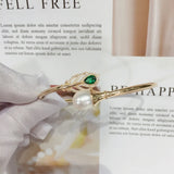 Green Zircon Mosaic Pearl Bracelet Natural Freshwater Pearl Elastic
