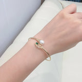 Green Zircon Mosaic Pearl Bracelet Natural Freshwater Pearl Elastic