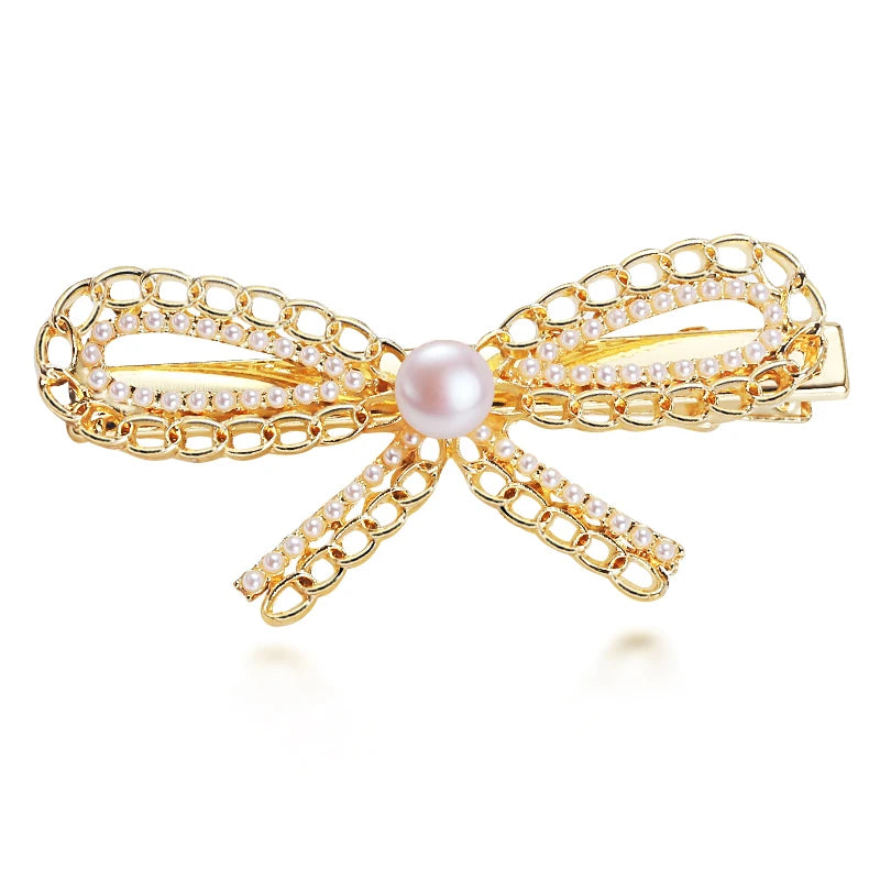 Freshwater Pearl Hair Clips Bow Headband Jewelry