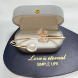 Delica Freshwater Pearl Elastic Bracelet 14K Plated Pearl Jewelry