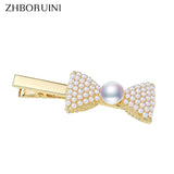 Freshwater Pearl Hair Clip for Women and Girls - Lovely Bow Hair Accessories