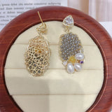Freshwater Pearl Earrings 14K Plated Banquet Jewelry