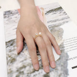 Real Freshwater Pearl Ring with AAA Zircon Women Jewel