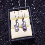 Musical Note Pearl Pendant Necklace 925 Sterling Silver Jewelry for Women