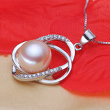 925 Sterling Silver Pearl Necklace Women's Jewelry Freshwater Pearl Pendant