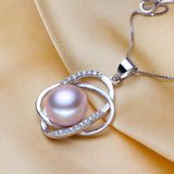 925 Sterling Silver Pearl Necklace Women's Jewelry Freshwater Pearl Pendant