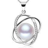 925 Sterling Silver Pearl Necklace Women's Jewelry Freshwater Pearl Pendant