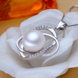 925 Sterling Silver Pearl Necklace Women's Jewelry Freshwater Pearl Pendant