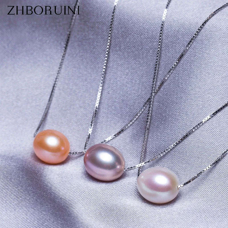 Freshwater Pearl Choker Necklace 925 Silver Jewelry