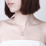 Freshwater Pearl Moon Pendant 925 Sterling Silver Jewelry for Women