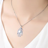 925 Silver Pearl Necklace Jewelry Women Freshwater Pearl Pendant