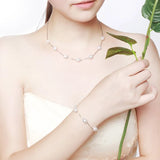 925 Sterling Silver Babysbreath Pearl Necklace for Women
