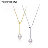 Freshwater Pearl Necklace Adjustable Pendant 925 Sterling Silver Jewelry