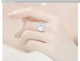 Natural Freshwater Pearl 925 Sterling Silver Flower Wedding Ring