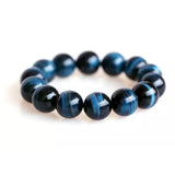 Natural Tiger Eye Stone Gemstone Beads Bracelet - Rare High Shining