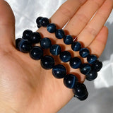 Natural Tiger Eye Stone Gemstone Beads Bracelet - Rare High Shining