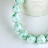 ZHEN-D Green Sea Stone Crystal Gemstone Bracelet for Men Women