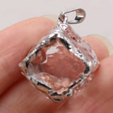 Natural Multi-color Crystal Pendant Spacer Bead DIY Necklace Earrings